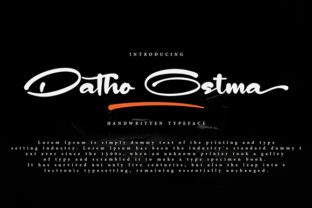 Datho Ostma: A Handwritten Font for Authentic Branding
